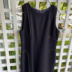 Navy Wool Lafayette 148 Dress